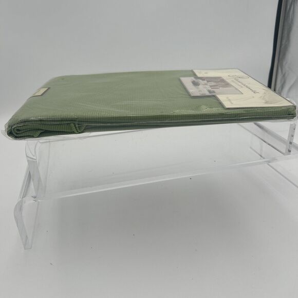 ELRENE HOME FASHIONS 100% POLYESTER Olive Green 70" ROUND TABLECLOTH - NOS - Picture 9 of 10